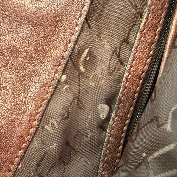 Fossil Two-Tone Leather Hobo Bag Y2K - Picture 7 of 10